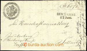 34184 - 1853 ex officio folded letter with straight line postmark RE