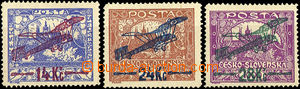 34193 - 1920 forgeries I. air-mail provisional, perforated, unmarked