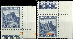 34194 - 1932 Pof.266K Orlík, 2 pcs of, upper and the bottom decorat