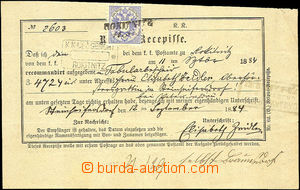 34239 - 1884 Return receipt, Retour Rezepisse, with 10Kr issue 1883,