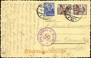 34246 - 1938 occupation Austria, postcard to Czechoslovakia, with Mi
