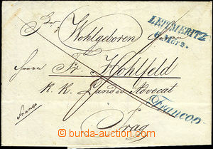 34248 - 1850 folded letter sent from Litoměřice to Prague, very ni