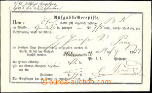 34252 - 1854 certificate of mailing with straight line postmark HOHE