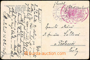 34260 - 1917 S.M.S. TRABANT oval red coat of arms' postmark., suppl