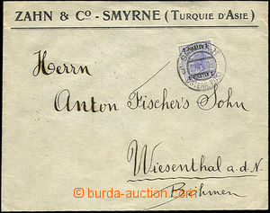 34286 - 1908 Levant commercial letter sent from Smyrna to Bohemia,