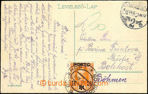 34314 - 1917 unfranked postcard sent from Temesváru to Bohemia, bur