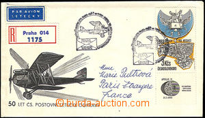 34365 - 1970 Czechoslovakia 50. Anniv flight Prague - Paris, R + by