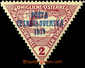 34417 - Pof.55,spěšná triangle, overprint type I, good centering