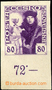 34428 - 1920 Pof.162N, imperforated, wide margins, marginal piece wi