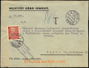 34448 - 1941 service letter liable for postage with mounted Postage