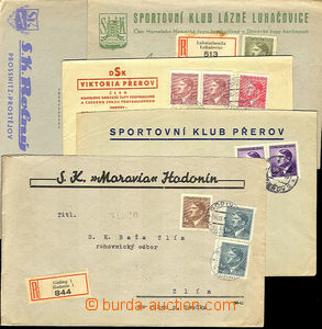 34455 - 1944 Football clubs Přerov 2x, Luhačovice, Hodonín, Prost