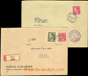 34458 - 1944 Boxing club Prague - additional printing on envelope as