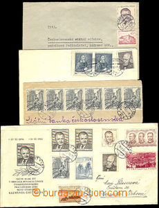 34571 - 1953 comp. 5 pcs of letters with various frankings (only in