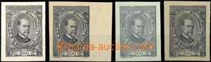 34622 - 1920 PLATE PROOF 500h 4 pcs of C.C., 2x in black color on ch