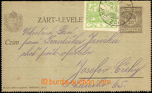 34635 - 1919 CPŘ56, Hungarian letter-card 20f without margins, upra