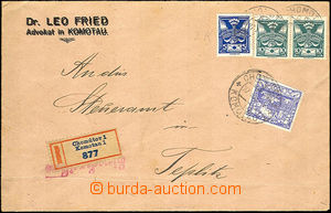 34642 - 1920 commercial heavier Reg letter franked with. smišenou f
