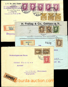34644 - 1925-26 comp. 4 pcs of commercial letters with issues T. G.