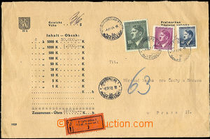 34653 - 1945 valuable letter franked by Pof.96, 92, 80, daily postm