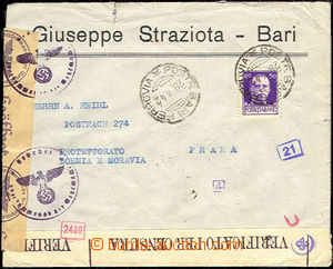 34694 - 1942 commercial letter to Protectorate, Us Italian also Germ