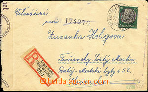 34700 - 1941 Lager (camp) MARIE Bitterfeld, Reg letter sent from Slo
