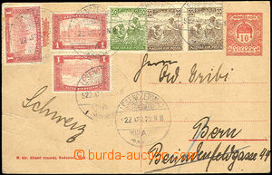 34714 - 1922 PC 20f, Mi.P63 richly uprated 6 pcs of stamp. and to Sw
