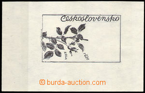 34792 - 1973 PLATE PROOF Pof.2037, stages of print in black color -