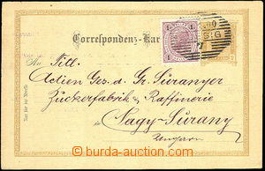 34840 - 1900 mixed franking - PC 2 Kreuzer MI.P92 uprated stamp. 1h,
