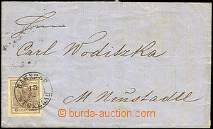 34841 - 1858 folded letter with issue I 6 Kreuzer type III MP, CDS B