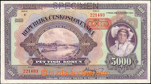 34872 - 1943 BOHEMIA-MORAVIA 5000CZK, c.v.. 31, set C, additional p