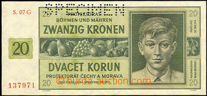 34876 - 1944 ČaM 20K, kat. 35, série G, specimen, kvalita N