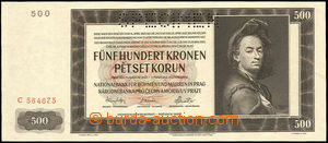 34881 - 1942 ČaM 500K, kat. 35, série A, specimen, kvalita N