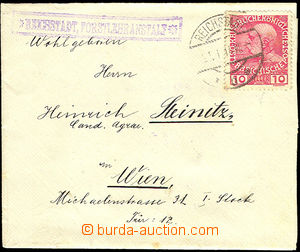 35066 - 1914 letter Us postal agency REICHSTADT, FORSTLEHRANSTALT (Z