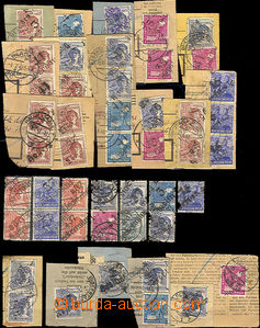 35075 - 1948 SOVIET ZONE - district postmark on cut-squares from pos