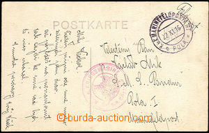 35135 - 1916 S.M. Boot 33 red round coat of arms' postmark., supplem
