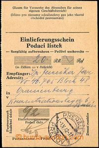 35138 - 1942 C.C. ORANIENBURG certificate of mailing from penežní