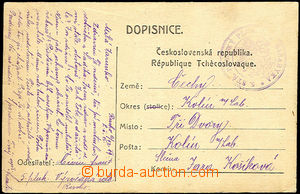 35144 - 1919 RUSSIA TESTER Christmas postcard to Czechoslovakia wit