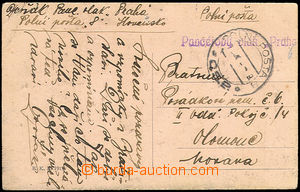 35154 - 1919 Armoured train Prague, violet straight line postmark su