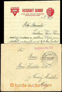 35156 - 1919 Military police, red straight line postmark supplemente