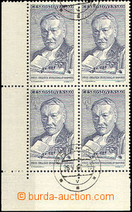 35159 - 1961 Pof.ST1174, LL corner blk-of-4 with margin and joined t