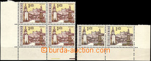35163 - 1965 Pof.1487a,b Bratislava, LL corner blk-of-4 (and) with m