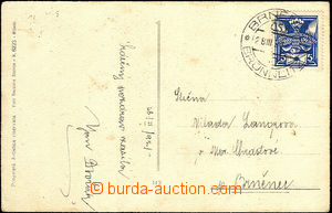 35167 - 1921 postcard with 5h blue, Pof.143, CDS Brněnec 28.III.21,