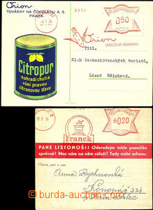 35169 - 1933-35 card with additional-printing franked by meter stmp