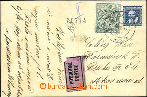 35182 - 1938 Pneumatic tube post postcard sent pneumatic-tube post