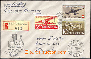 35243 - 1944 Reg and airmail letter special flight Zürich - Lausann