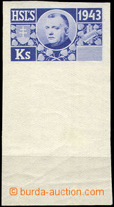 35276 - 1943 PLATE PROOF contribution stmp. Hlinka's party, white pa
