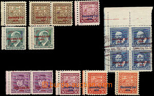 35283 - 1939 Alb.3-8, overprint comp. 10 pcs of stamp. with color st