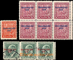 35285 - 1939 Alb.4, 6, 8, Overprint issue, comp. 3 pcs of stamps (20