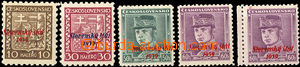 35290 - 1939 Alb. 8, 9, 10 overprint, values 10h, 30h, Štefánik
