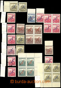 35301 - 1939 Alb. 13-19 overprint Country selection of 37 plate fla