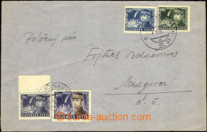 35336 - 1939 letter with whole set of stmp Štefánik Alb.34-37, CDS